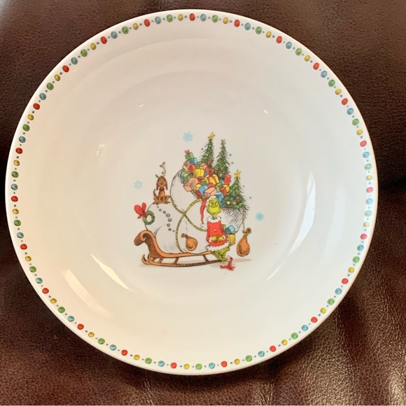 Dr. Seuss Holiday How The Grinch Stole Christmas 9 Serving Bowl